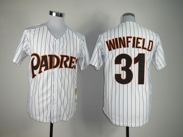 Men San Diego Padres #31 Winfield White MLB Jerseys